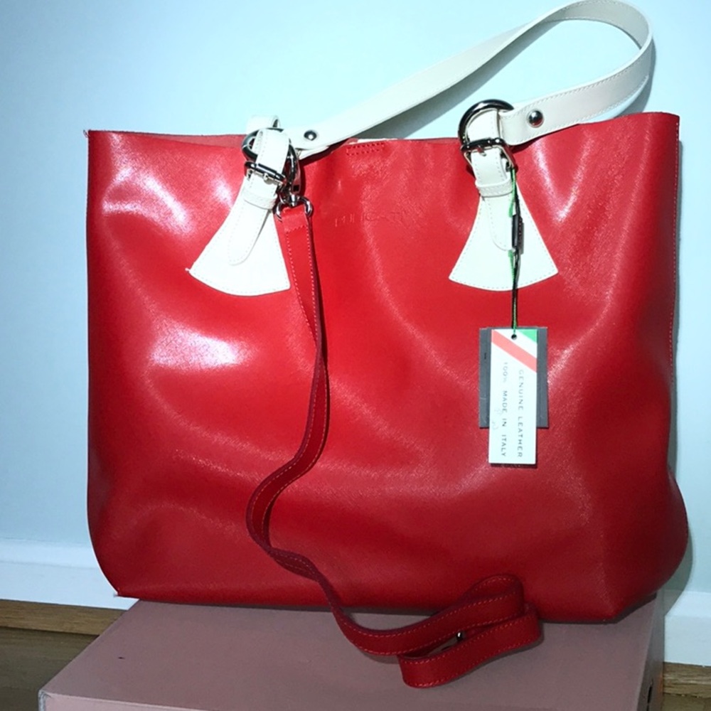 Leather Pulicati made in Italy Large Tote